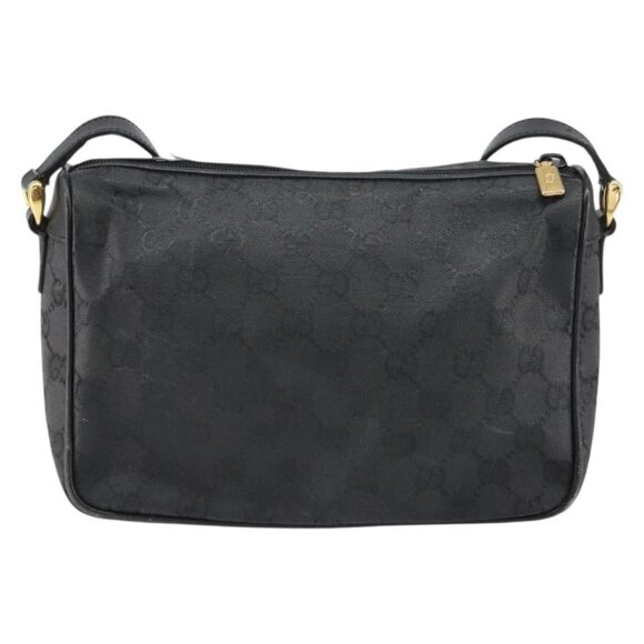 GUCCI GG Canvas Shoulder Bag Black Gold 001 14 0412 Auth ep12224 - Picture 4 of 15